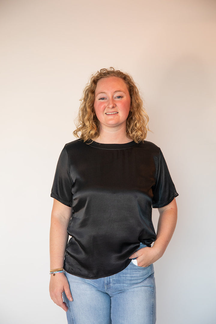 Ocean Side Silky Tee - Black