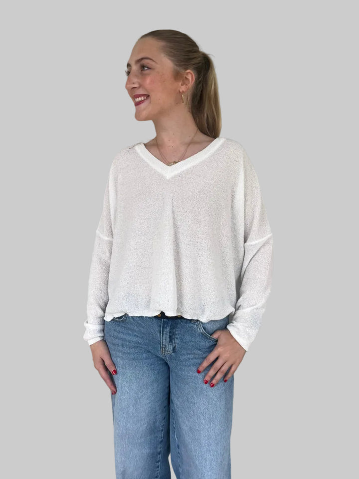 Catamaran Knit Top - White