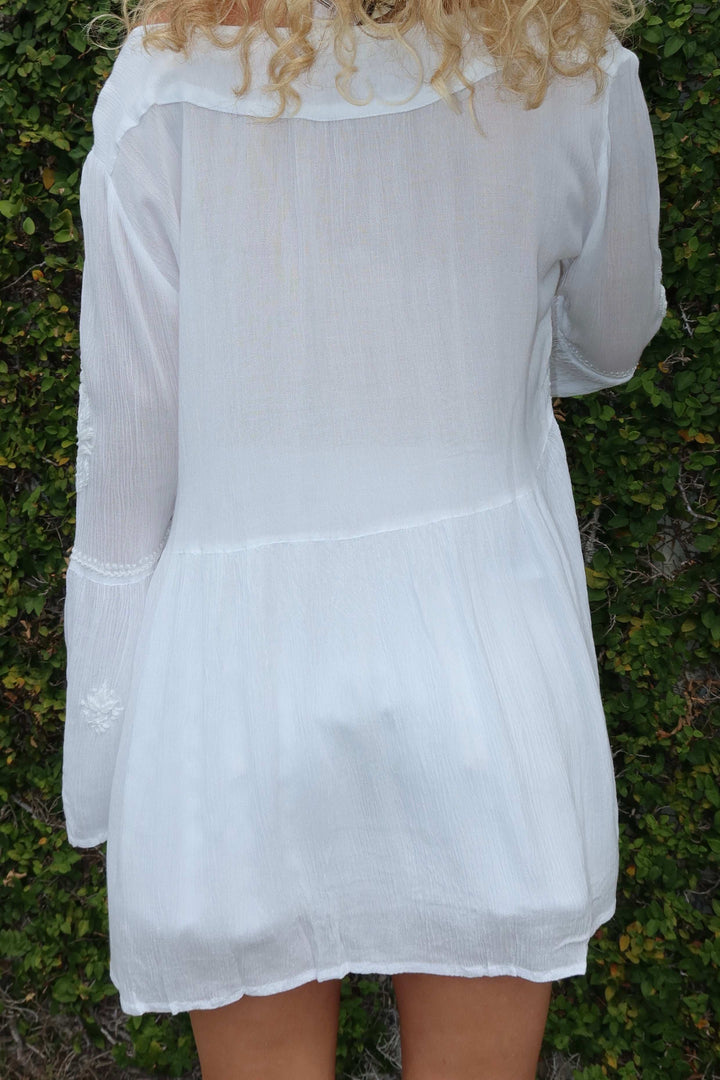 3/4 Sleeve Embroidered Top