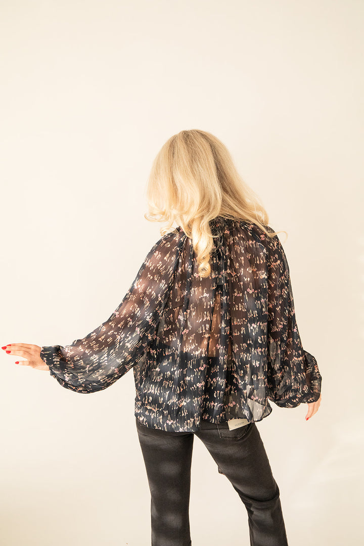 Parker Top - Navy Floral