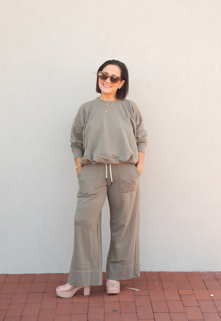 Sadie Drawstring Pant - Olive
