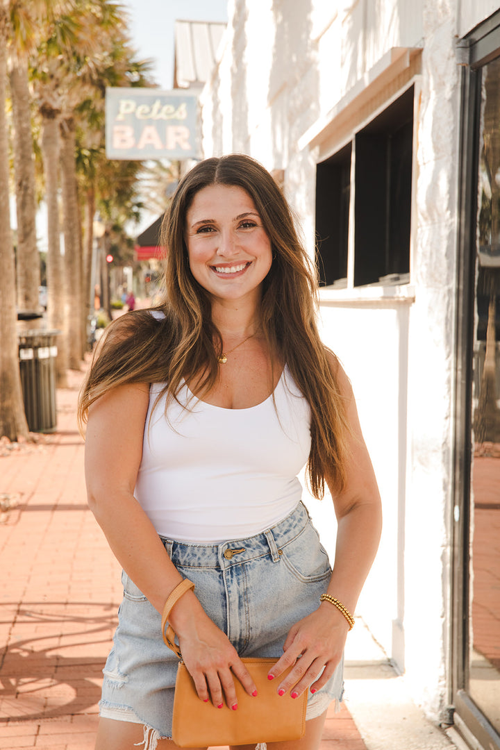 Butter Soft Round Neck Tank - White