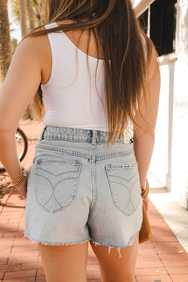 Butter Soft Round Neck Tank - White