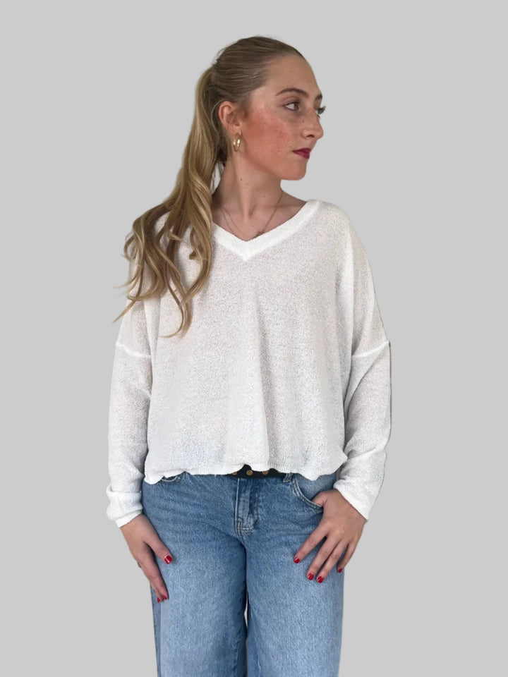 Catamaran Knit Top - White