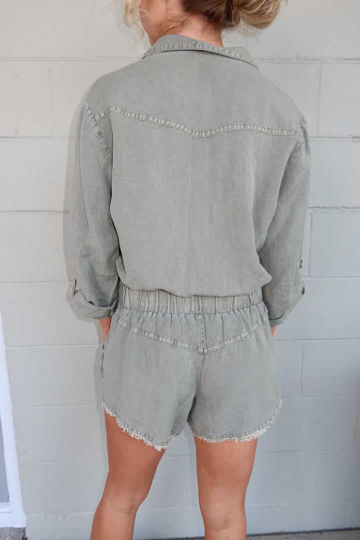 River Raw Edge Romper