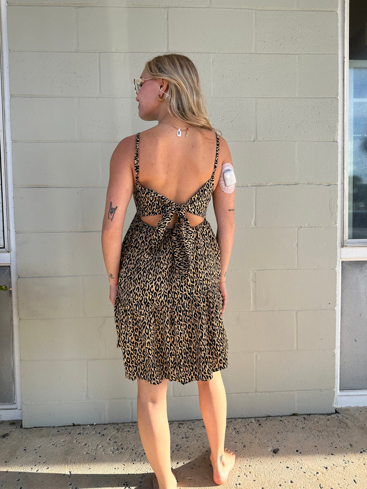 Oceanna Mini Dress - Fierce Camel
