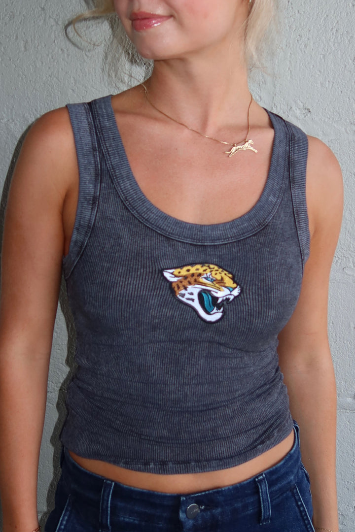 Jags Patch Long Tank - Black