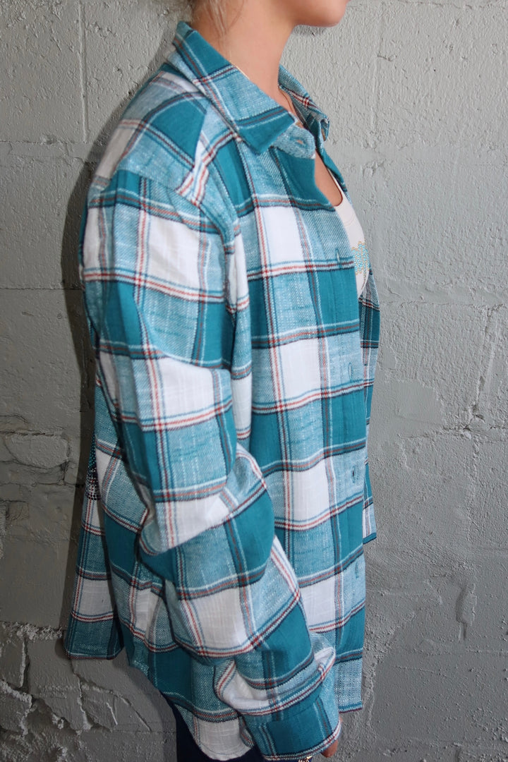 Jaguars Plaid Button Down