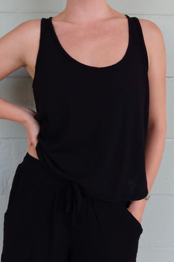 New Boyfriend Tank - Black
