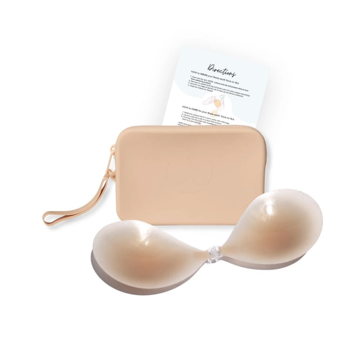 Boob-eez Match Maker Silicone Stick On Bra Light Tint With Light Tint Case