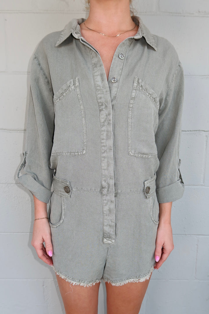 River Raw Edge Romper