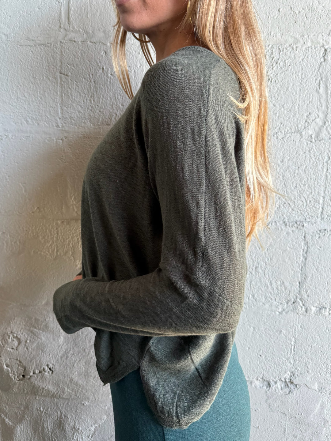 Dolphin Knit Sweater - Kelp