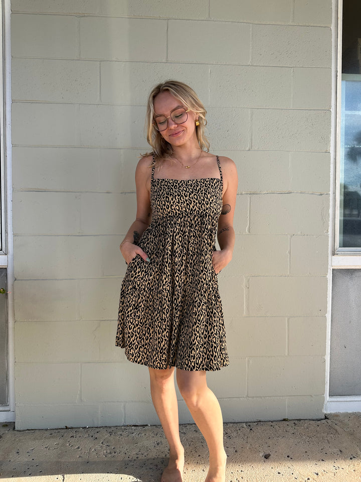 Oceanna Mini Dress - Fierce Camel