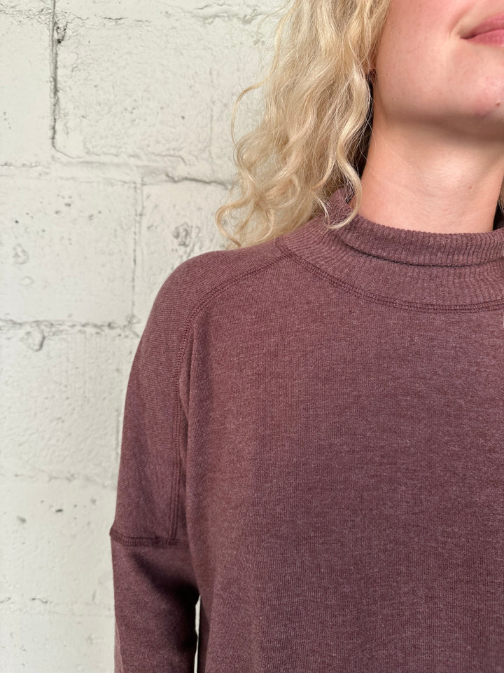Frida Mock Neck Top - Espresso