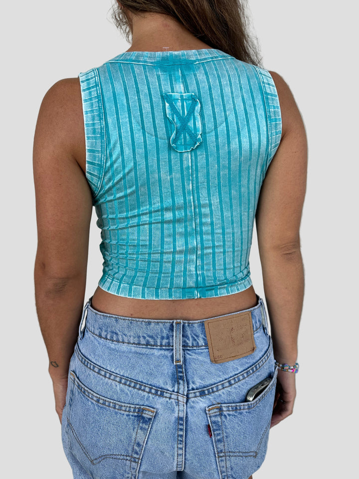 Teal Jags Crop Tank