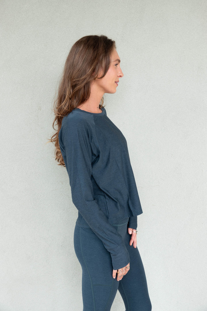 Featherweight Daydreamer Pullover - Dark Ivy Heather
