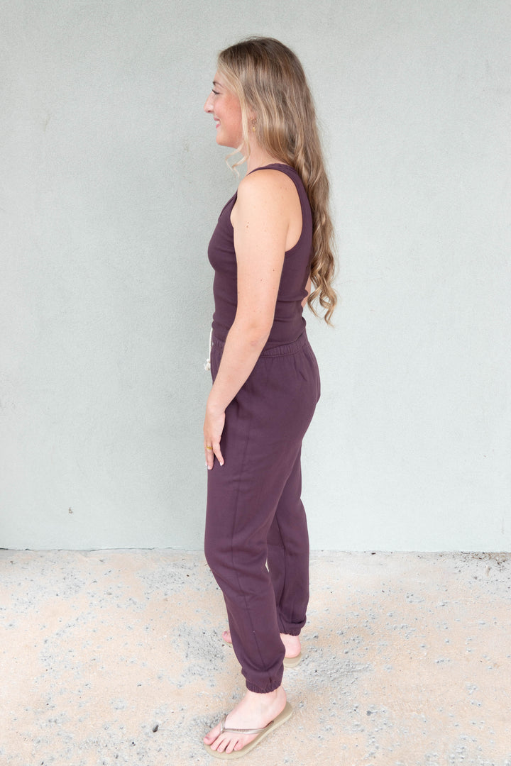 Stevie Sweatpant - Cherry Lacquer