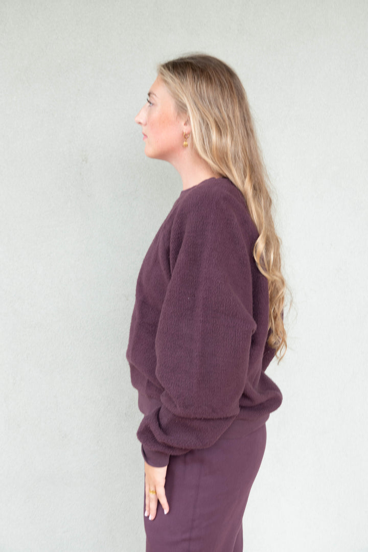 Ziggy Oversized Sweatshirt - Cherry Lacquer