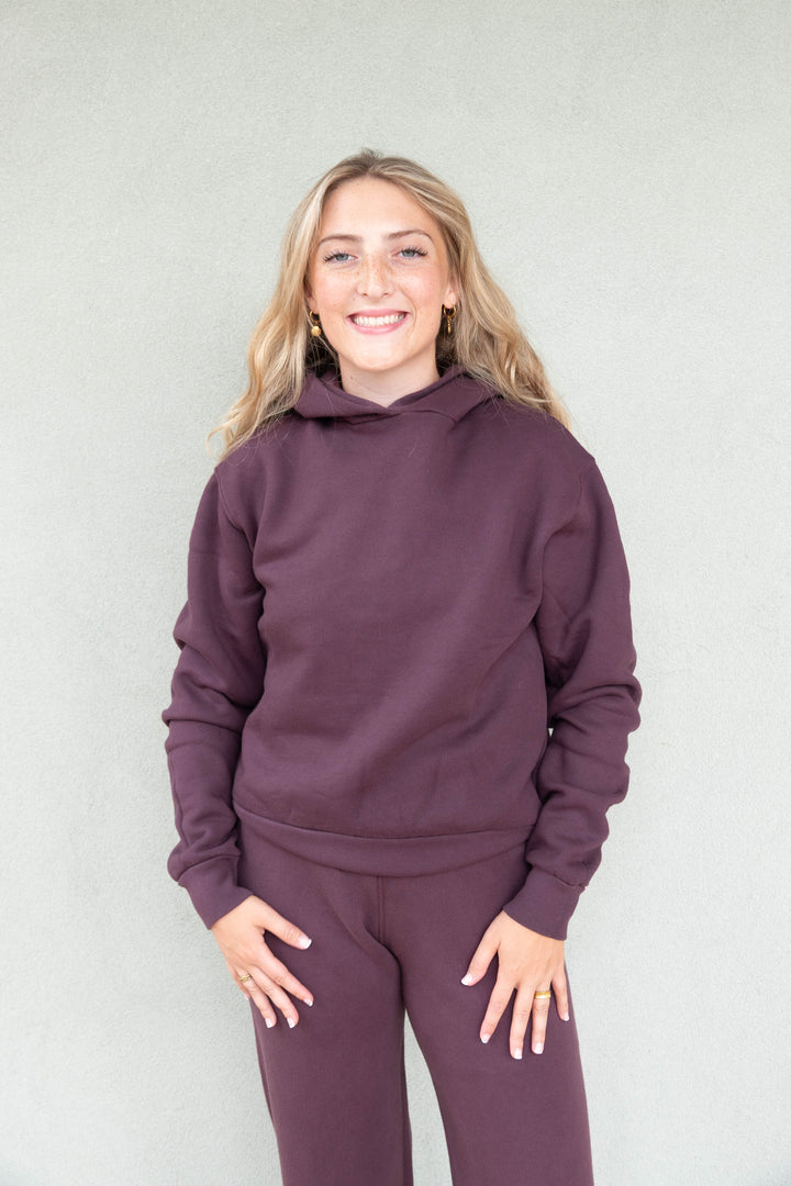 Heart Fleece Hoodie - Cherry Lacquer