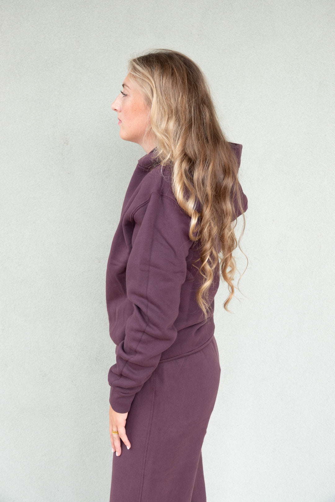 Heart Fleece Hoodie - Cherry Lacquer