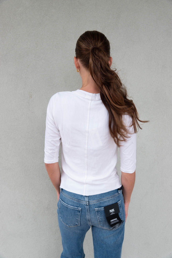 Santa Monica Elbow Sleeve Tee - Ecru