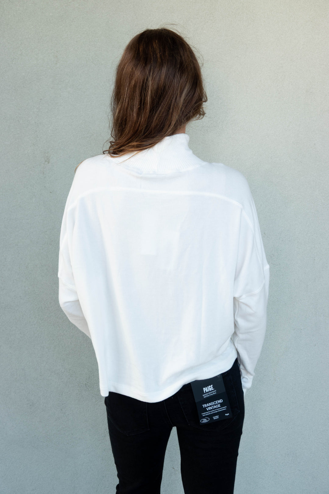 Frida Mock Neck Top - Coconut Milk