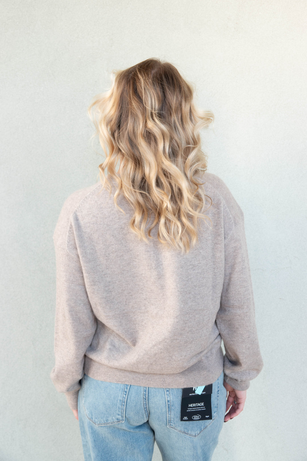 Celeste Cashmere Sweater - Heather Taupe