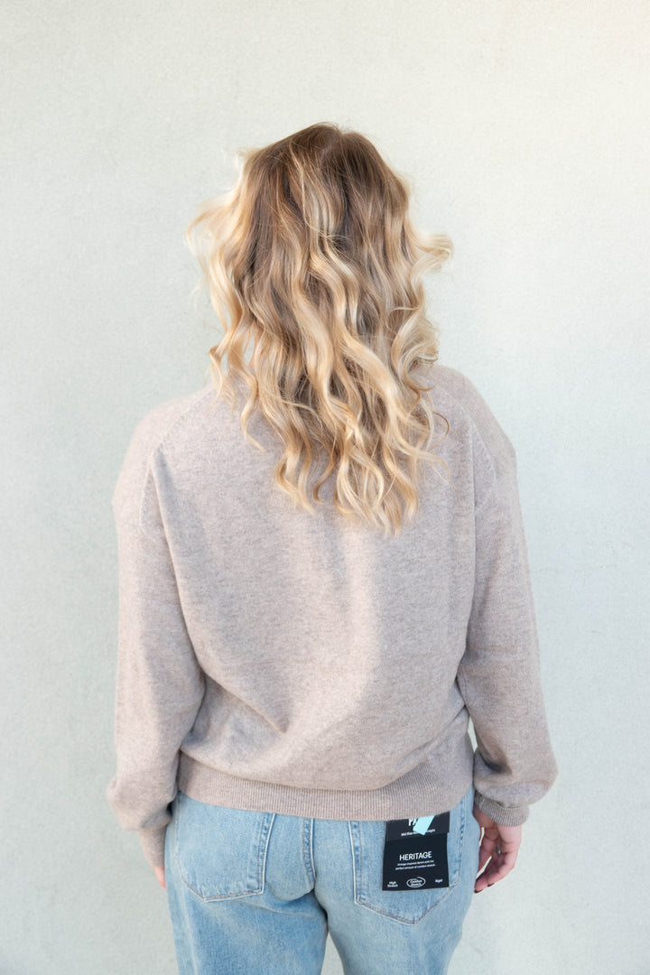 Celeste Cashmere Sweater - Heather Taupe