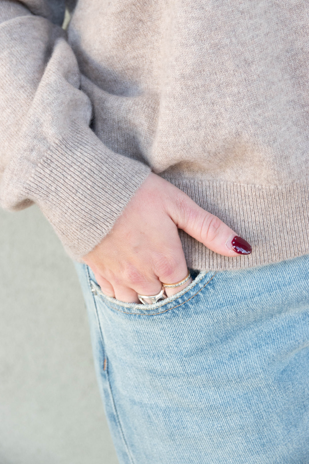Celeste Cashmere Sweater - Heather Taupe