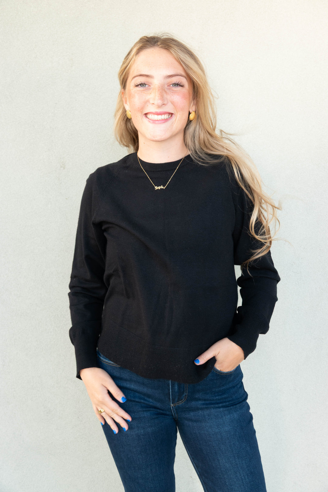 Otis Crew Neck Sweater - Black