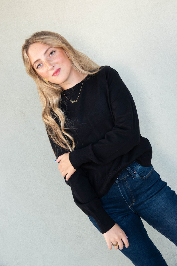 Otis Crew Neck Sweater - Black
