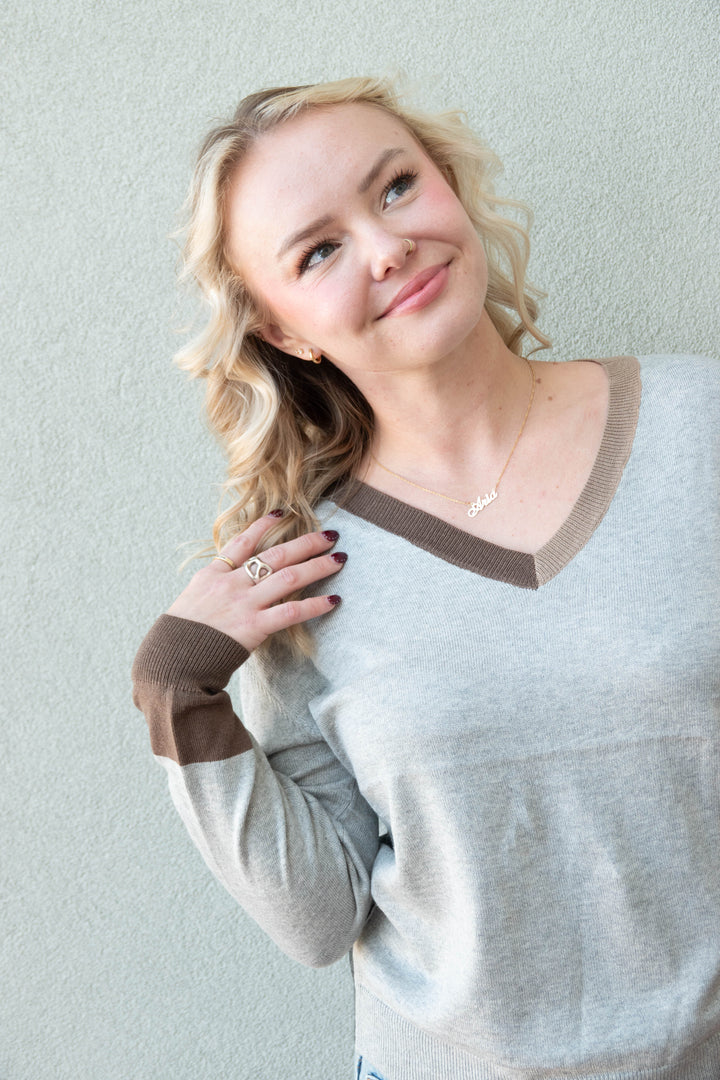 Mindset Knit Sweater - Heather Grey