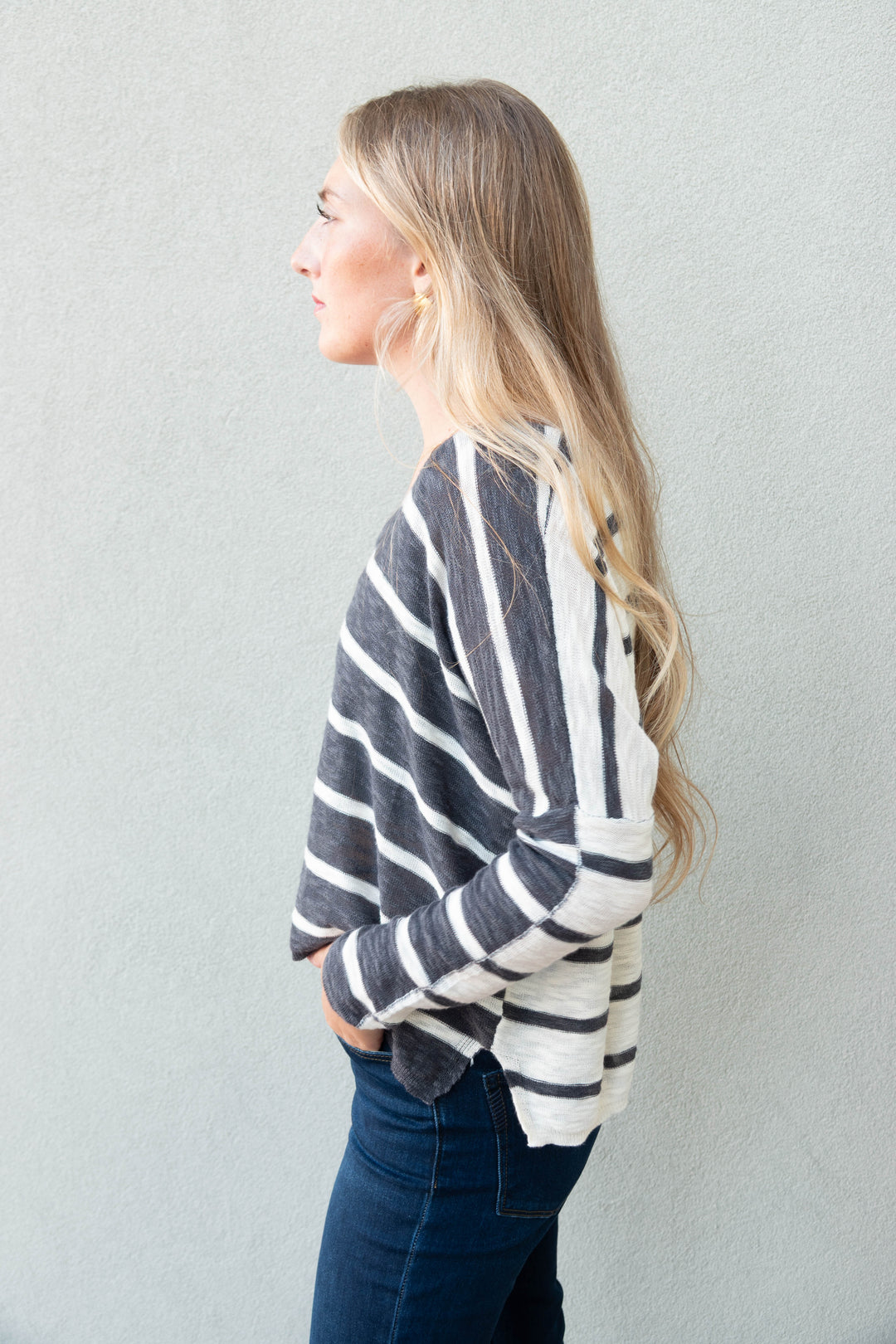 Aboat Time Knit Top - Steel