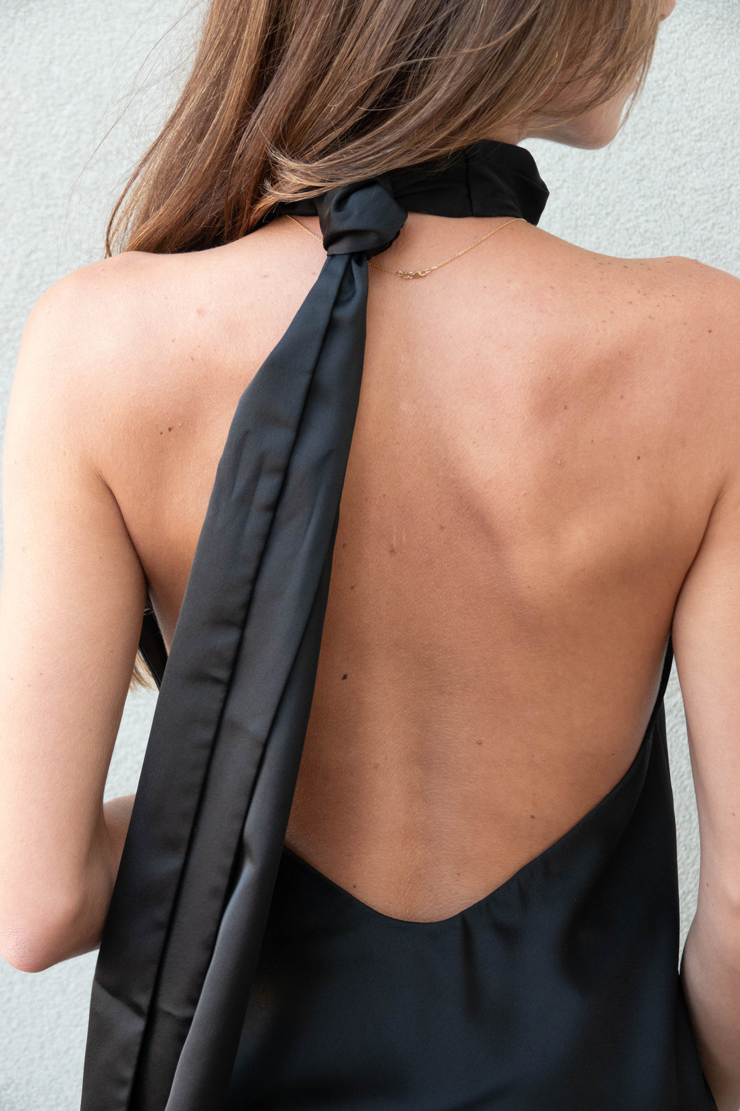 Lisa Satin Top - Black