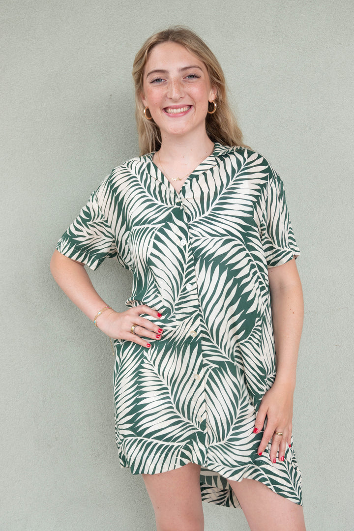 Azuris Shirt Dress - Drift Green