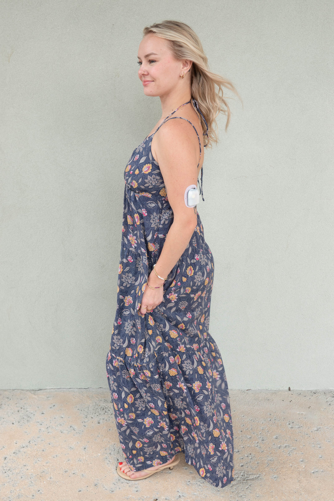 Isolde Tiered Maxi Dress - Nocturnal Floral