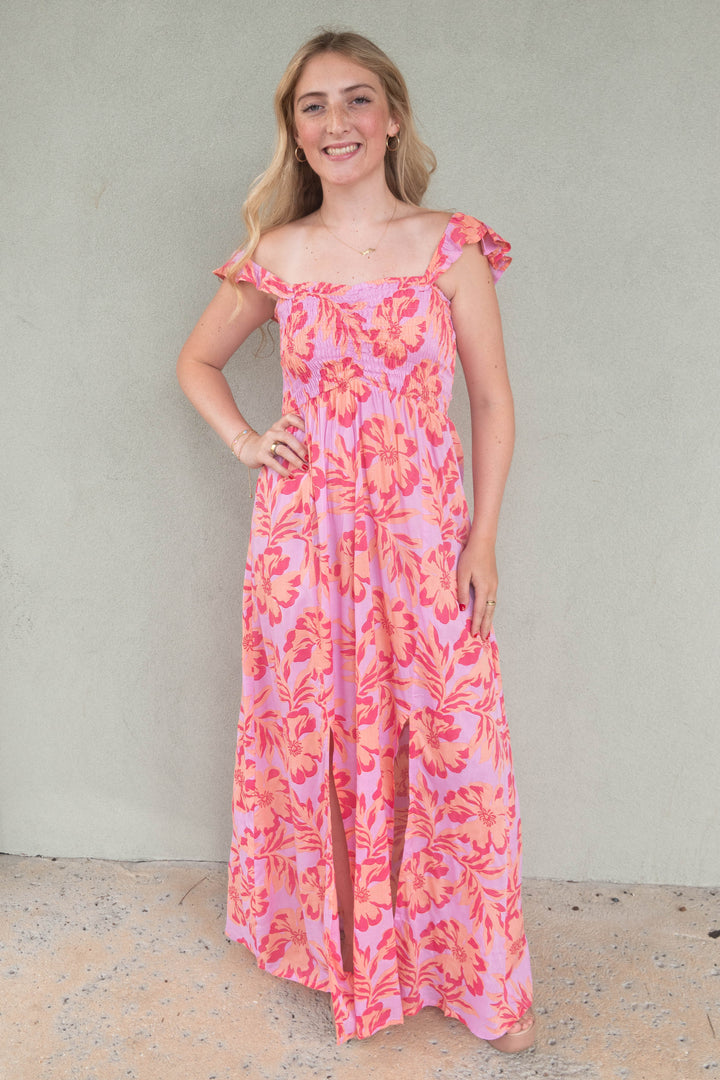 Hollie Maxi Dress - Seychelles Peach
