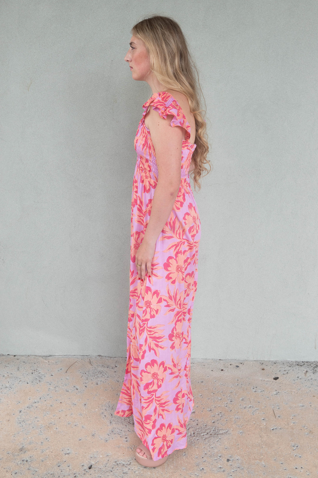 Hollie Maxi Dress - Seychelles Peach