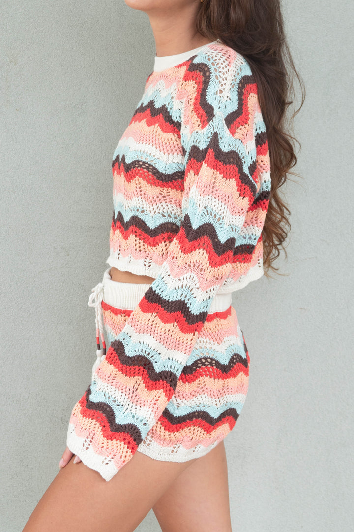 Dune Crochet Top - Sunset/Multi