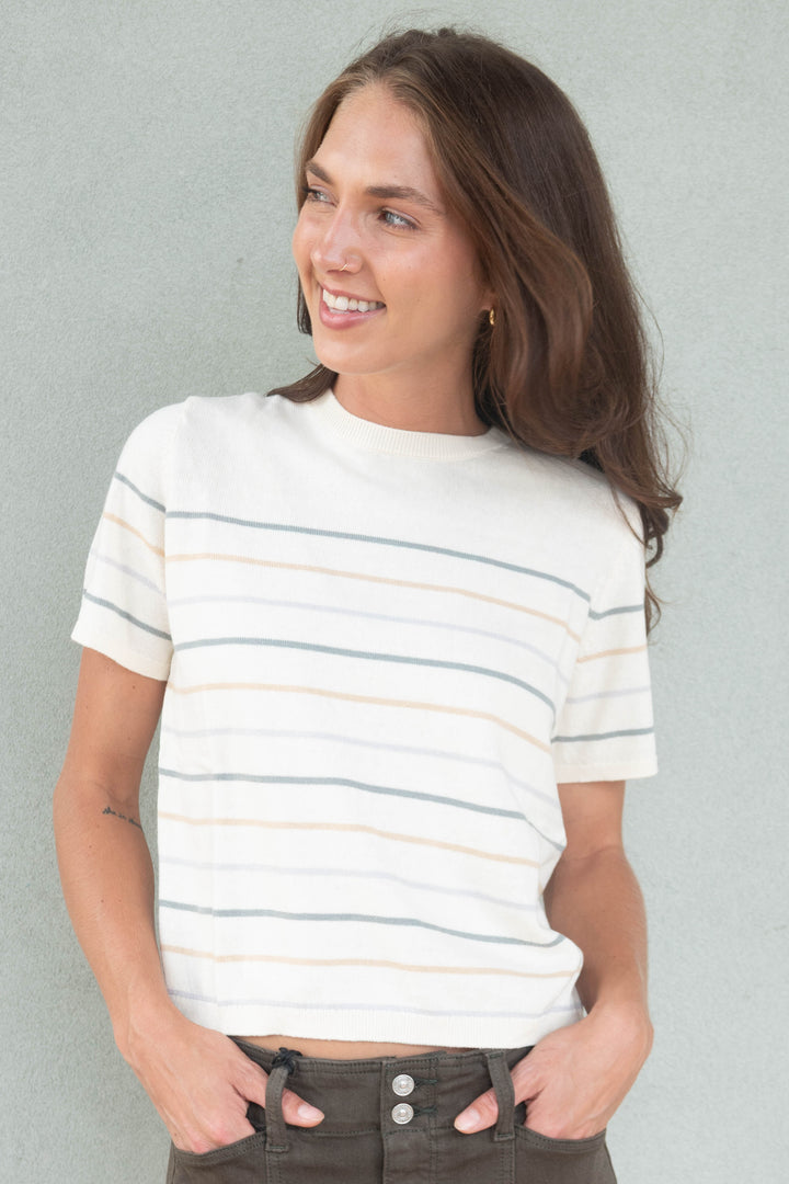 Palmer Striped Tee - Canvas Combo Stripe