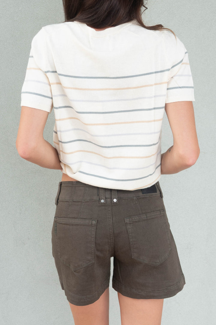 Palmer Striped Tee - Canvas Combo Stripe