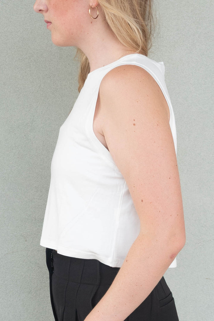 Sienna Jersey Tank - White