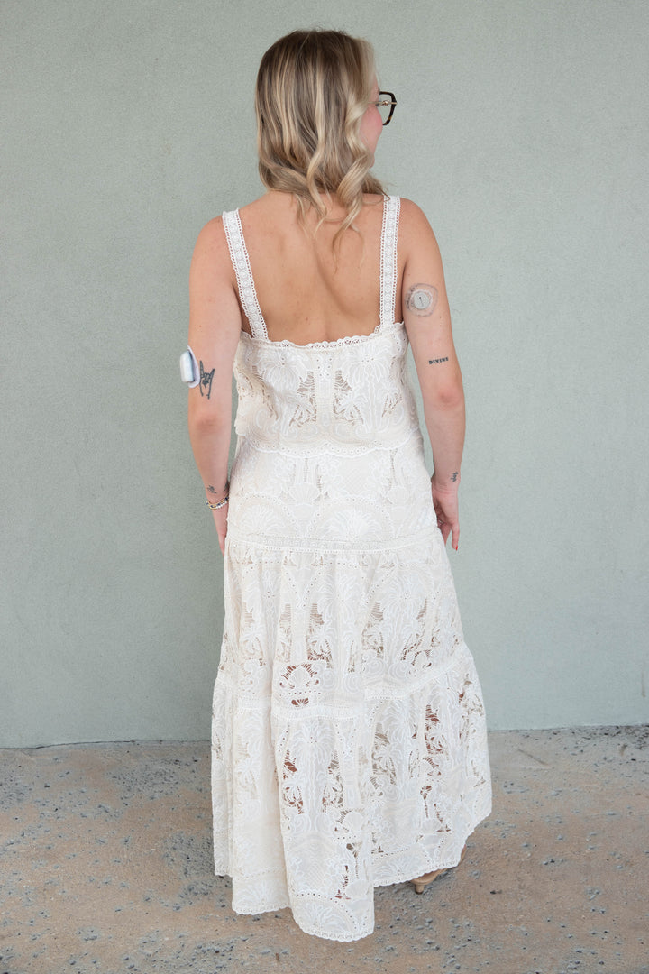 Kelly Lace Skirt - Cream