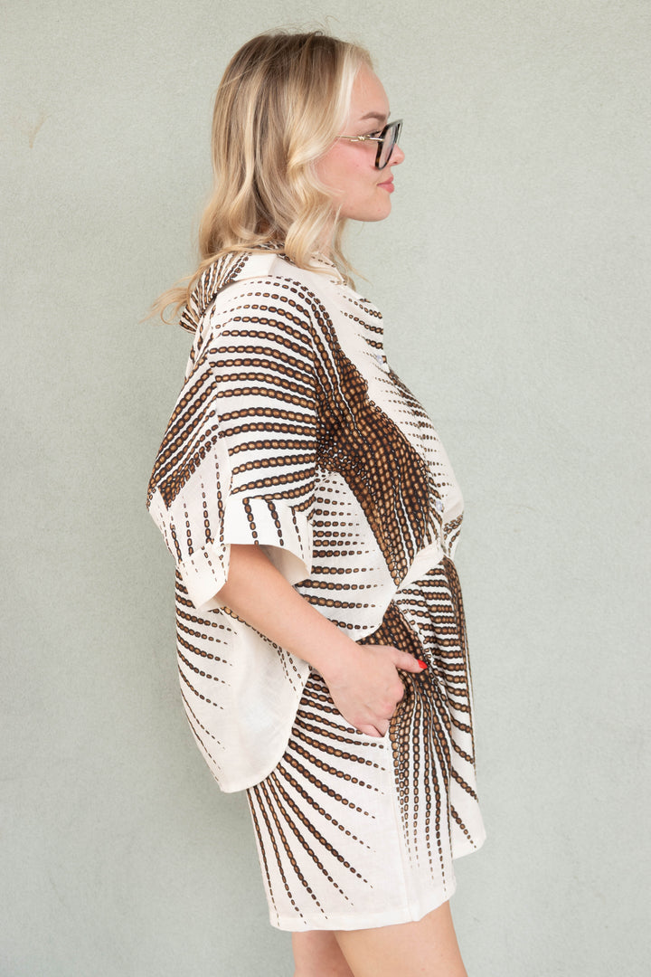 Linen Button Down - Camel Sunburt