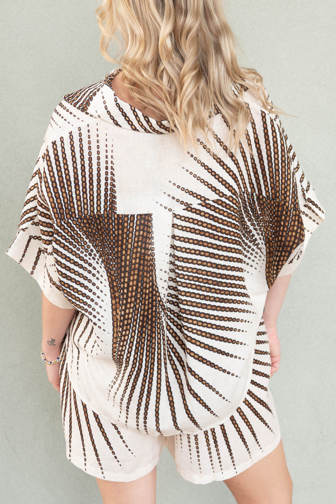 Linen Button Down - Camel Sunburt