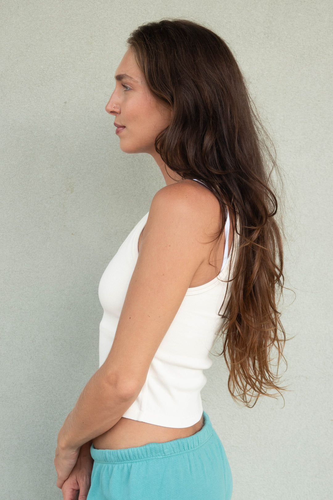 Blondie Rib Tank - Bright Ivory