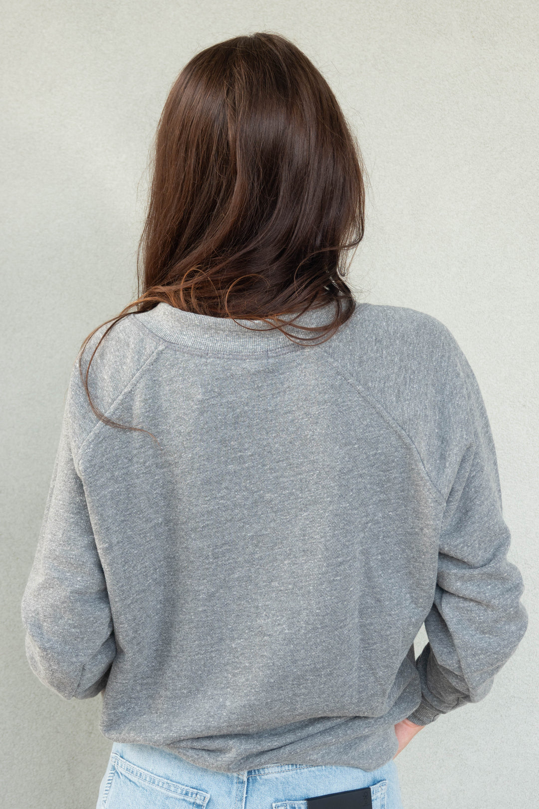 Sinead V Neck Sweatshirt - Dark Heather Grey