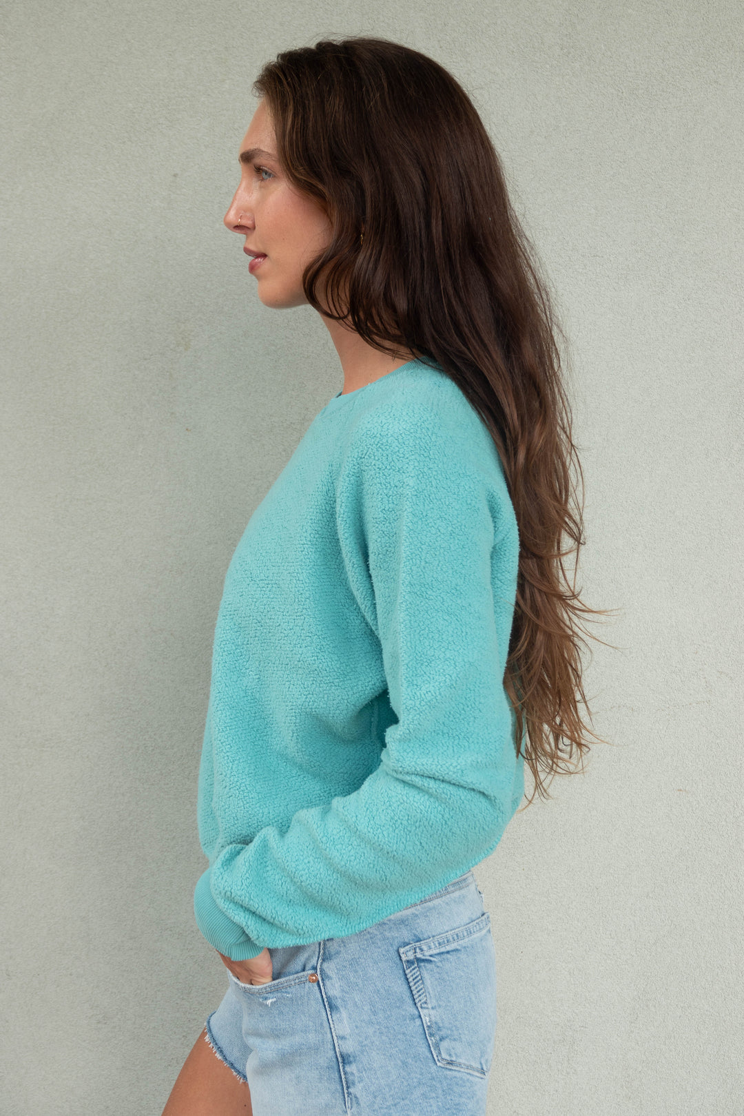 Ziggy Inside Out Sweatshirt - Teal Blue
