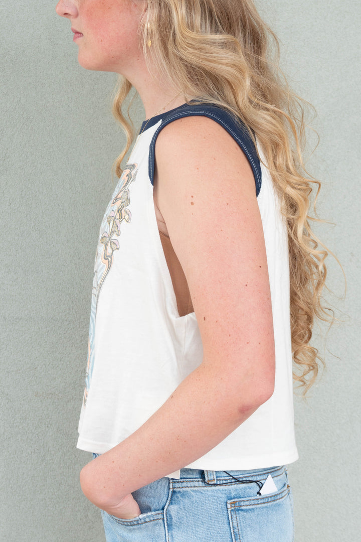 Cosmic Mirage Rally Tank - Vintage White