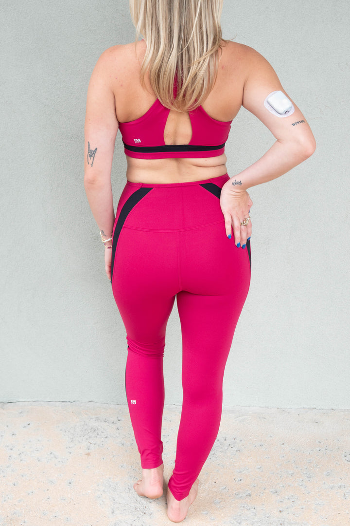 Miles Rigor Bra - Sangria/Black